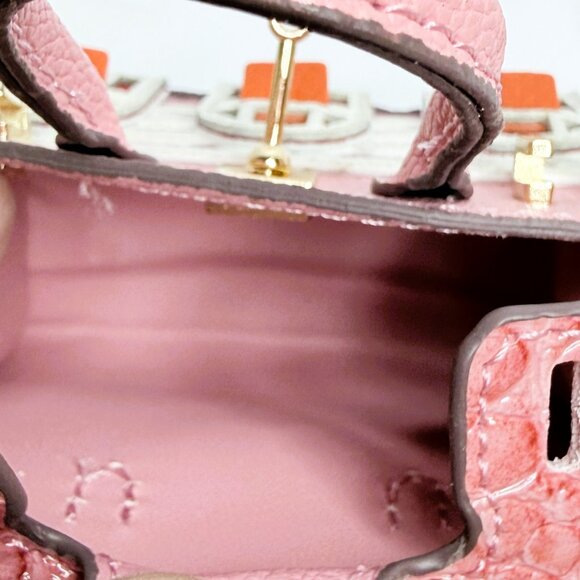 Mini Handbag  Micro Purse Bag Charm Pink - Designer inspired - Picture 7 of 8